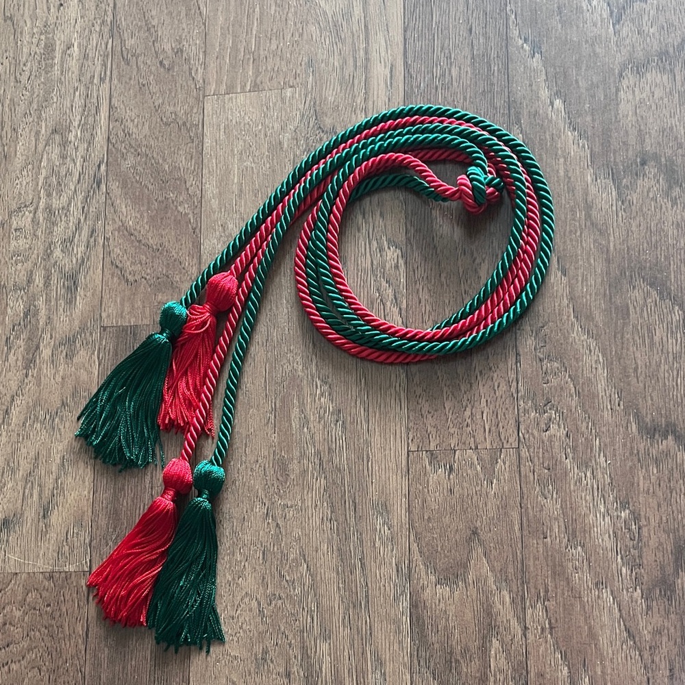 Red and Green Tassel Rope